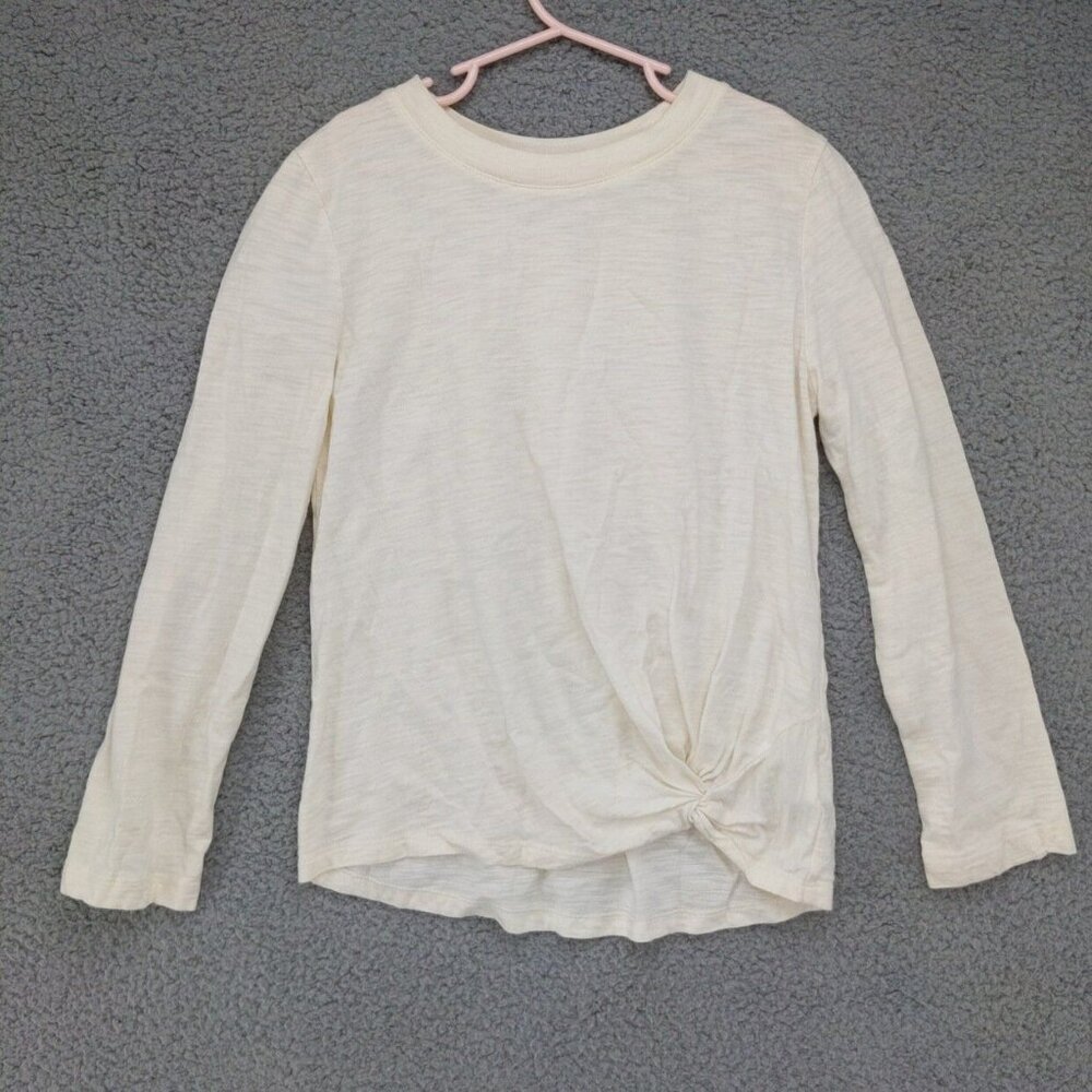 GAP Kids Supersoft Top Girls Cream Long Sleeve Pullover Size M